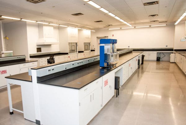 Newly painted interior of a commercial kitchen, giving it a refreshed look.